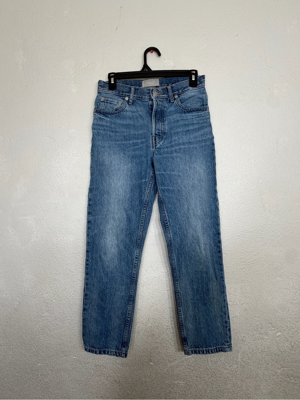 Everlane The '90s Cheeky Straight Leg Jean Organic Cotton Blue Size 25 Ankle
